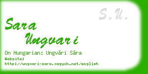sara ungvari business card